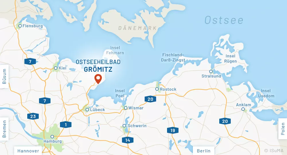 Anfahrtskarte Ostseebad Grömitz